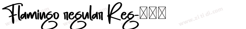 Flamingo regular Reg字体转换